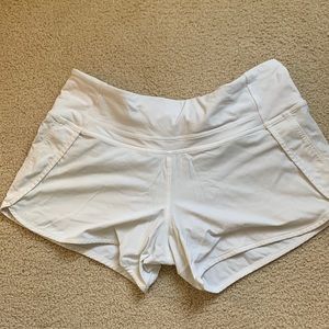 White lululemon shorts